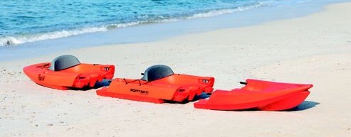 Photos du kayak démontable sur la plage